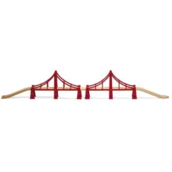 Brio Double Suspension Bridge 33683 -Time Less Toy brio train tracks double suspension bridge 33683 40272209117426
