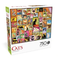Cats On Stamps 750 Piece Puzzle
