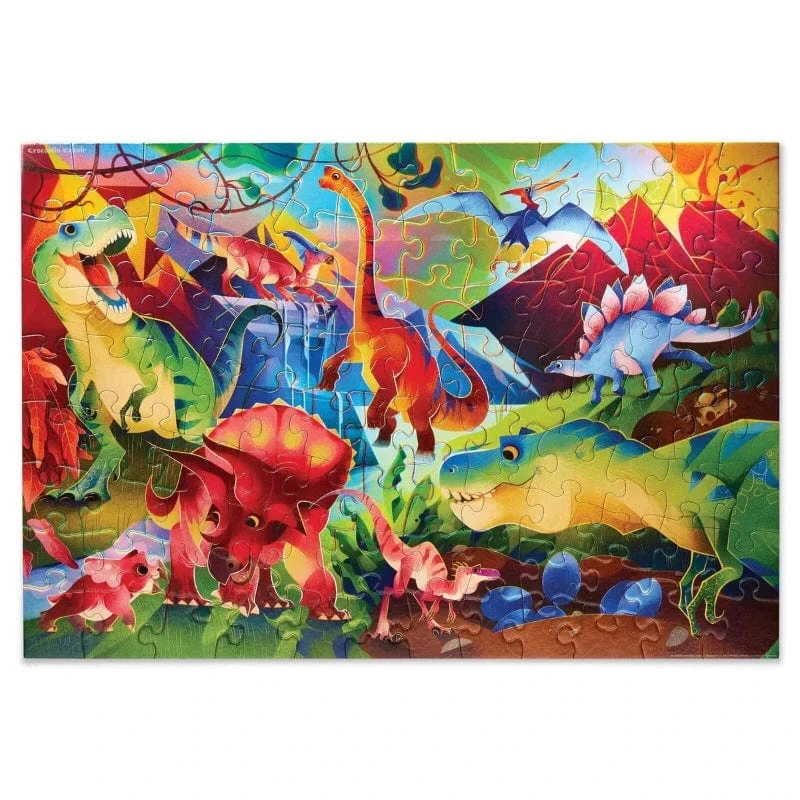 Crocodile Creek Dinosaur World 100 Piece Holographic Foil Puzzle 4 Crocodile Creek Dinosaur World 100 Piece Holographic Foil Puzzle - Image 2