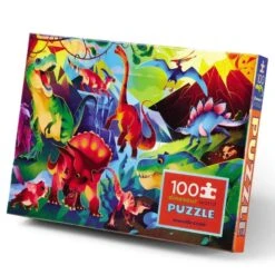 Crocodile Creek Dinosaur World 100 Piece Holographic Foil Puzzle