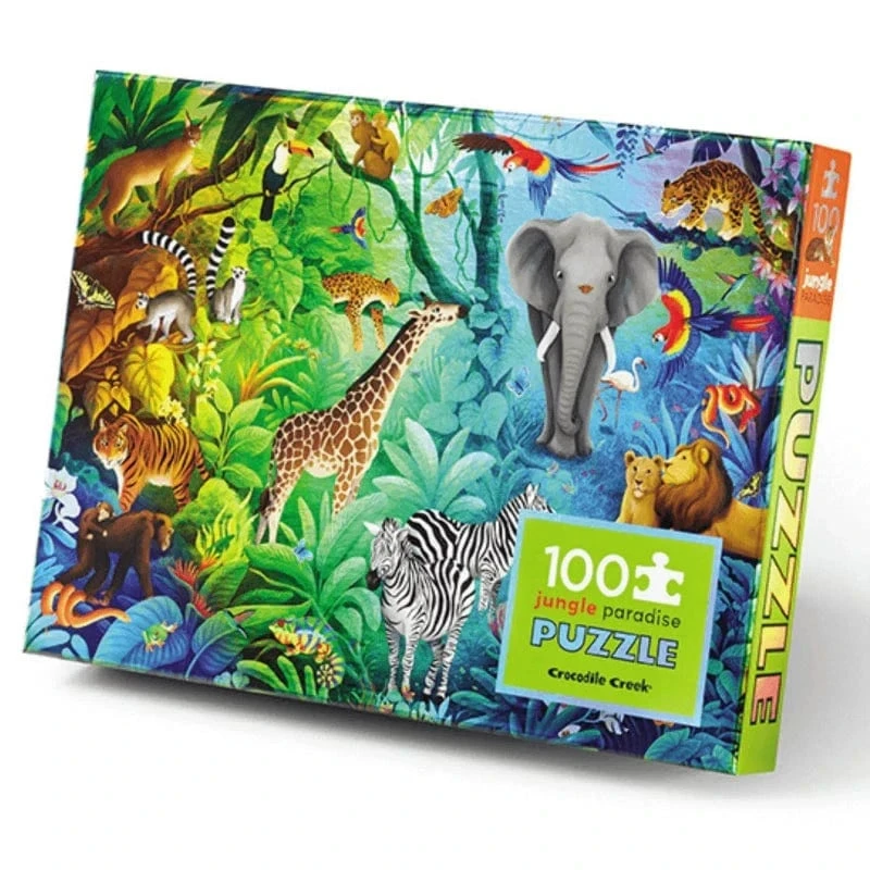 Crocodile Creek Jungle Paradise 100 Piece Holographic Puzzle 3 Crocodile Creek Jungle Paradise 100 Piece Holographic Puzzle