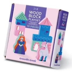 Crocodile Creek Mini Wood Blocks - Princess Palace Playset