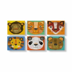 Crocodile Creek Make A Face Blocks - Animals -Time Less Toy crocodile creek chunky puzzles make a face blocks animals 29013435875524