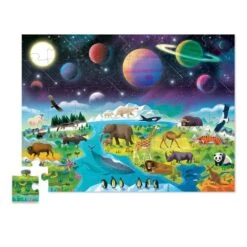 Time Less Toy -Time Less Toy crocodile creek floor puzzles above below earth and space 48 piece puzzle 40968405549298