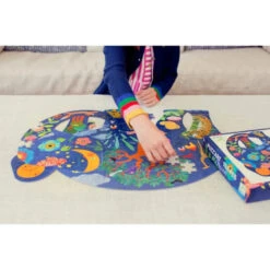 Djeco Puzz'Art Elephant 150 Piece Puzzle -Time Less Toy djeco 100 piece puzzles default puzz art elephant 150 piece puzzle 1178250013