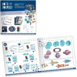 Djeco DIY Solar System Mobile 9 Djeco DIY Solar System Mobile -Time Less Toy djeco art craft activity kits default diy solar system mobile 1153680800