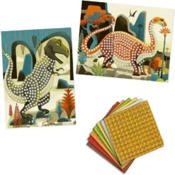 Djeco Dinosaur Mosaics -Time Less Toy djeco art craft activity kits dinosaur mosaics 36578714943730