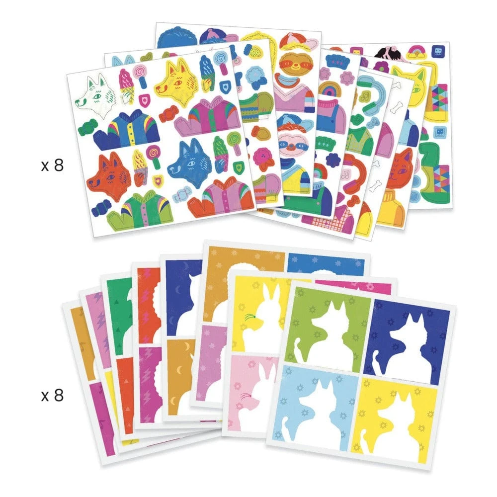 Djeco Totally Pop Inspired By Warhol Sticker Collage Art Kit 4 Djeco Totally Pop Inspired By Warhol Sticker Collage Art Kit - Image 2