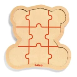 Djeco Panda 9 Piece Puzzle -Time Less Toy djeco chunky puzzles default panda 9 piece puzzle 1151746904