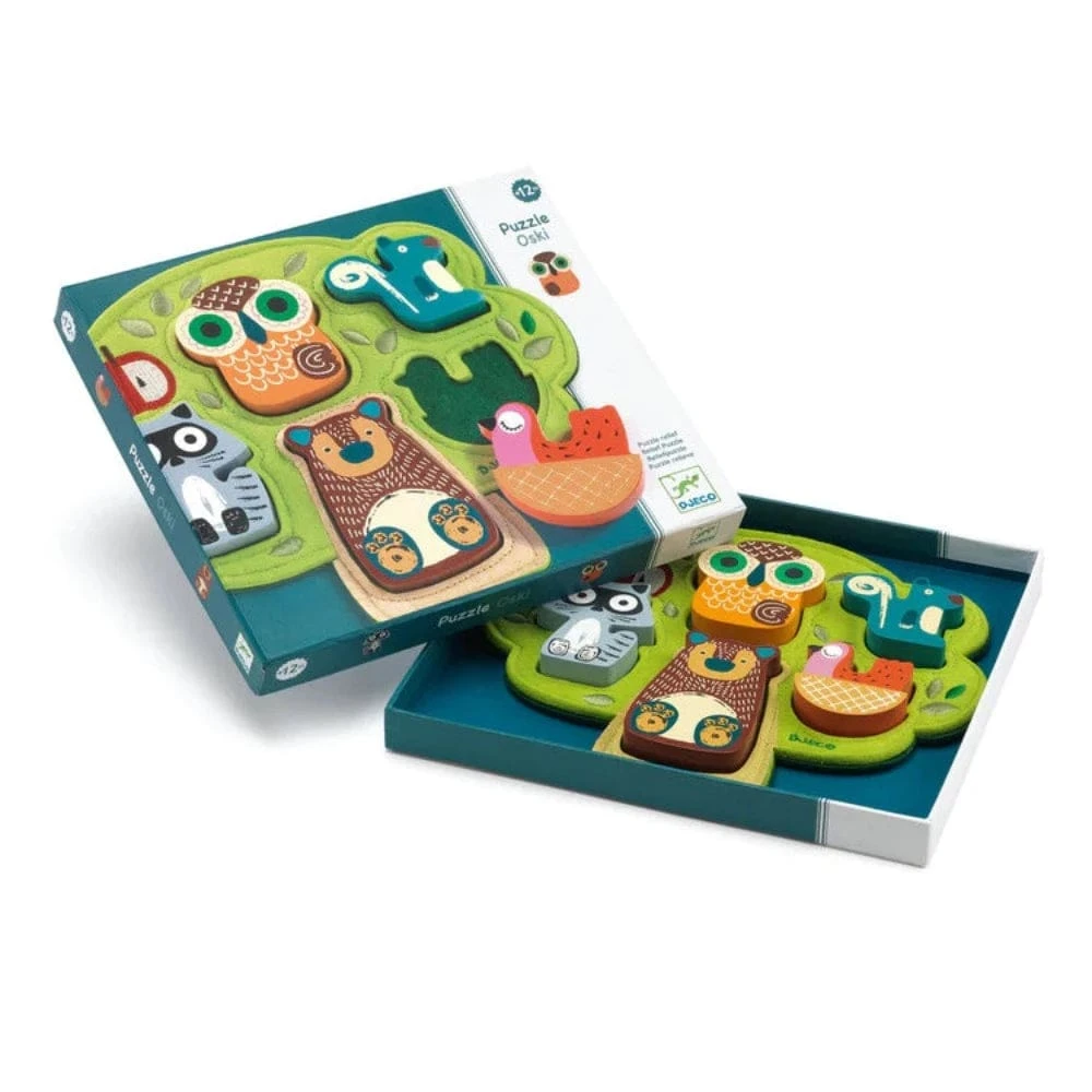 Djeco Oski Wood And Felt Puzzle 4 Djeco Oski Wood And Felt Puzzle - Image 2