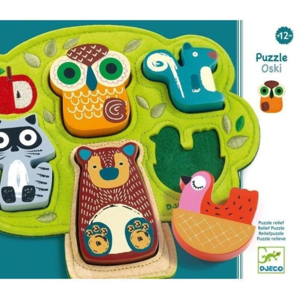 Djeco Oski Wood And Felt Puzzle 3 Djeco Oski Wood And Felt Puzzle