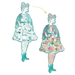 Djeco Les Demoiselle: Rebekka & Friends (Teal) -Time Less Toy djeco coloring painting kits default les demoiselle rebekka friends 44021031862514