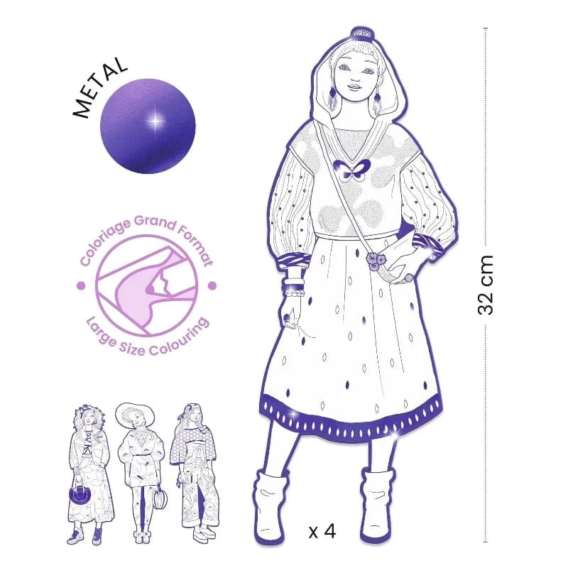 Djeco Les Demoiselle: Zaho & Friends (Purple) 6 Djeco Les Demoiselle: Zaho & Friends (Purple) - Image 4