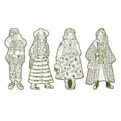 Djeco Les Demoiselles: Bowie & Friends (Green) -Time Less Toy djeco coloring painting kits default les demoiselles bowie friends 44020993491186