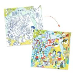 Djeco Nina's Play Tents Surprise Coloring -Time Less Toy djeco coloring painting kits default nina s play tents surprise coloring upc 1156026592