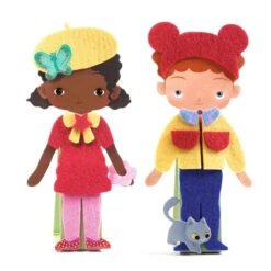 Djeco Soft Dress Up Felt Characters -Time Less Toy djeco dolls soft dress up felt characters 1157196939