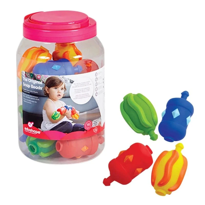 Edushape Sensory Snap Beads - 16 Piece 3 Edushape Sensory Snap Beads - 16 Piece
