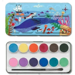Eeboo In The Sea 12 Watercolors Tin