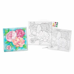 Faber-Castell Watercolor Paint By Number - Bold Floral 7 Faber-Castell Watercolor Paint By Number - Bold Floral -Time Less Toy faber castell coloring painting kits watercolor paint by number bold floral 30043353809092