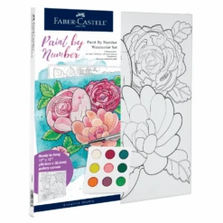 Faber-Castell Watercolor Paint By Number - Bold Floral