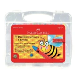 Faber-Castell 24ct Brilliant Beeswax Crayons In Storage Case