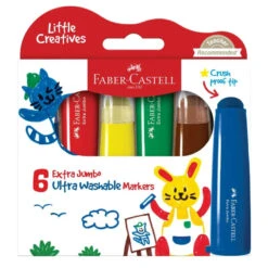 Faber-Castell Little Creatives: Jumbo Ultra Washable Markers (6 Pack)