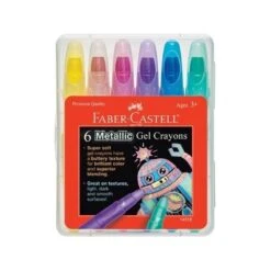 Faber-Castell Metallic Gel Crayons (6 Pack)