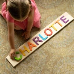 Fat Brain Name Puzzle 7 Fat Brain Name Puzzle -Time Less Toy fat brain chunky puzzles fat brain name puzzle 38110682382578