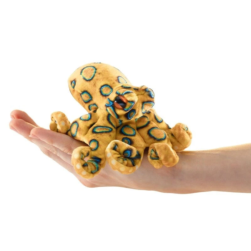 Folkmanis Mini Blue-Ringed Octopus Finger Puppet 3 Folkmanis Mini Blue-Ringed Octopus Finger Puppet