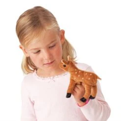 Folkmanis Mini Fawn Finger Puppet -Time Less Toy folkmanis finger puppets default mini fawn finger puppet 40532524040434