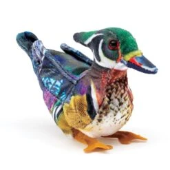 Folkmanis Mini Wood Duck Finger Puppet -Time Less Toy folkmanis finger puppets default mini wood duck finger puppet 42262057713906