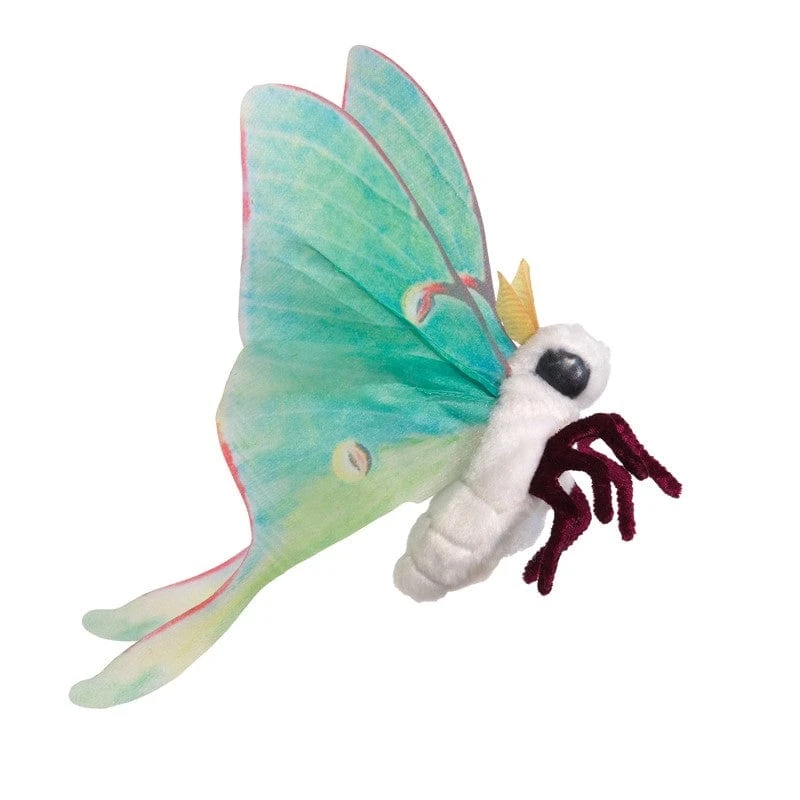 Folkmanis Mini Luna Moth Finger Puppet 4 Folkmanis Mini Luna Moth Finger Puppet - Image 2
