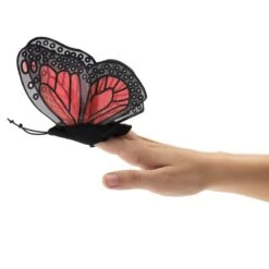 Folkmanis Mini Monarch Butterfly Finger Puppet -Time Less Toy folkmanis finger puppets mini monarch butterfly finger puppet 41044639088882