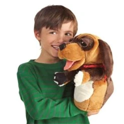Folkmanis Dog Stage Puppet -Time Less Toy folkmanis hand puppets dog stage puppet 40203205771506