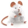 Folkmanis White Mouse Puppet -Time Less Toy folkmanis hand puppets white mouse puppet 41193085141234