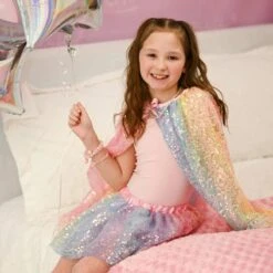 Great Pretenders Ombre Sequins Cape (Size 4-6 Yrs) -Time Less Toy great pretenders dress up accessories default ombre sequins cape size 4 6 yrs 43779085959410