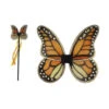 Great Pretenders Monarch Wings & Wand Set (Orange/Black) -Time Less Toy great pretenders dress up accessories monarch wings wand set orange black 30197276016836