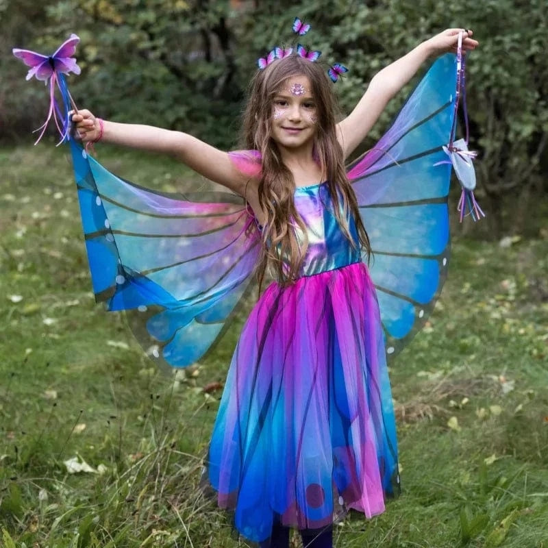 Great Pretenders Butterfly Twirl Dress & Wings - Blue/Purple (Size 5-6 Yrs) 4 Great Pretenders Butterfly Twirl Dress & Wings - Blue/Purple (Size 5-6 Yrs) - Image 2