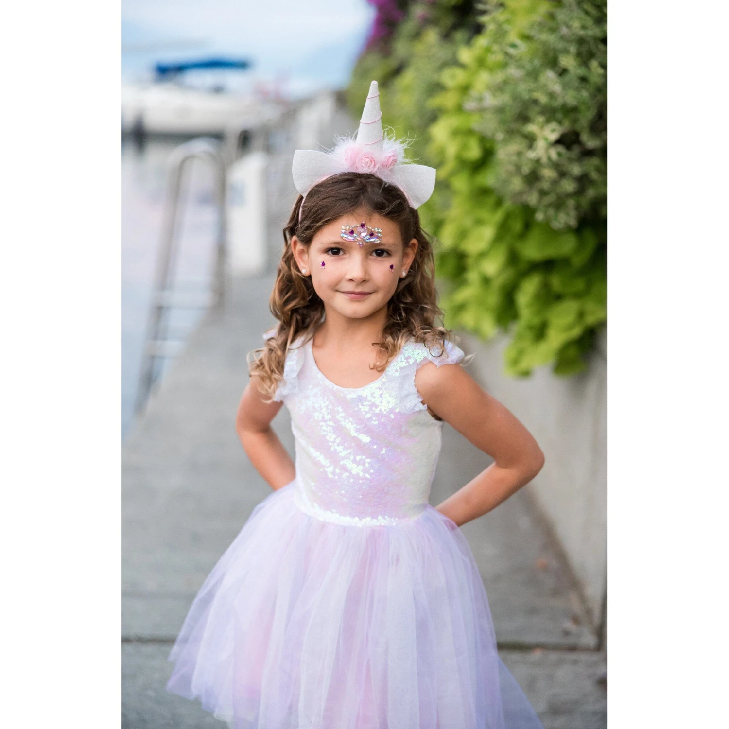 Great Pretenders Dreamy Unicorn Dress & Headband - Iridescent/Pink (Size 5-6 Yrs) 5 Great Pretenders Dreamy Unicorn Dress & Headband - Iridescent/Pink (Size 5-6 Yrs) - Image 3