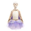 Great Pretenders Super Duper Tutu, Cape & Mask - Metallic Rose Gold & Lilac (Size 4-6 Yrs) -Time Less Toy great pretenders dress up outfits default super duper tutu cape mask metallic rose gold lilac size 5 6 yrs 44511181373682