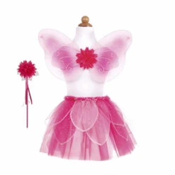 Great Pretenders Fancy Flutter Skirt With Wings & Wand Set - Pink (Size 4-6 Yrs)
