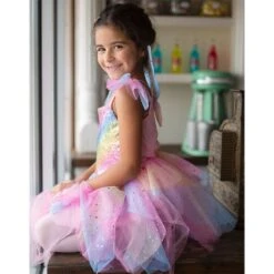 Great Pretenders Rainbow Fairy Dress & Wings (Size 5-6 Yrs) -Time Less Toy great pretenders dress up outfits rainbow fairy dress wings sz 5 6 37229319061746