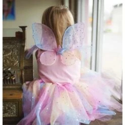 Great Pretenders Rainbow Fairy Dress & Wings (Size 5-6 Yrs) -Time Less Toy great pretenders dress up outfits rainbow fairy dress wings sz 5 6 40043197366514