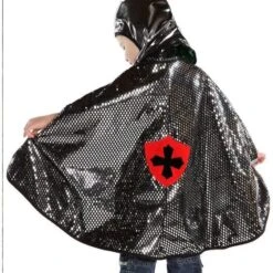 Great Pretenders Reversible Dragon/Knight Cape, Green/Silver (Size 5-6 Yrs) -Time Less Toy great pretenders dress up outfits reversible dragon knight cape green silver size 4 6 41387698356466