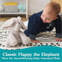 GUND Peek-a-Boo Flappy The Elephant 7 In -Time Less Toy gund animated plush default peek a boo flappy the elephant 7 in 1172689856