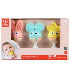 Hape Cheery Critter Rattle Trio