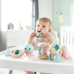 Hape Multi-stage Sensory Gift Set 7 Hape Multi-stage Sensory Gift Set -Time Less Toy hape rattles teethers multi stage sensory gift set 40997246894322
