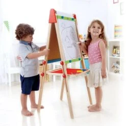 Hape All In One Easel -Time Less Toy hape sketchbooks drawing pads magnetic all in one easel 42346490200306