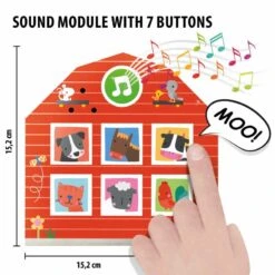 HEADU First Animal Sounds Farm Puzzle 8 HEADU First Animal Sounds Farm Puzzle -Time Less Toy headu floor puzzles first animal sounds farm puzzle 1177048709