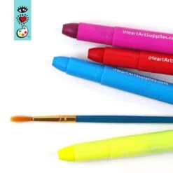 Watercolor Pastels & Brush (Set Of 12) -Time Less Toy iheart art coloring painting kits default watercolor pastels brush set of 12 1148973452